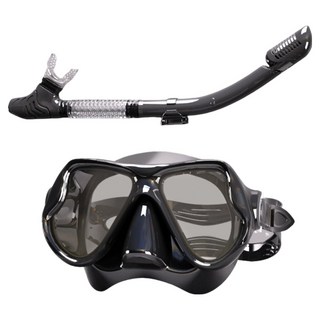 BeOK 潛水鏡 浮潛游泳面罩 + 呼吸管, 黑色