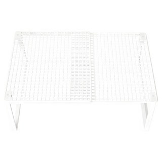 德利生活 自由伸縮衣櫃分層隔板 大(50~85cm), 白色, 1個