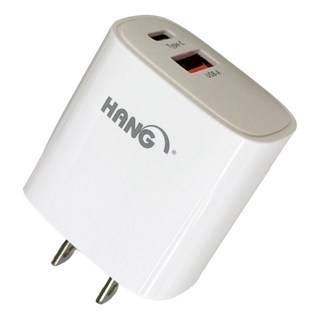 HANG 快速充電頭 22W C62A, 白色, 1個