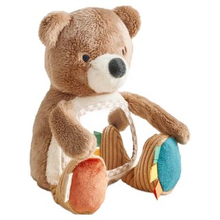 itzy ritzy 寶寶感統安全鏡 奶油小熊, 棕色, 1個