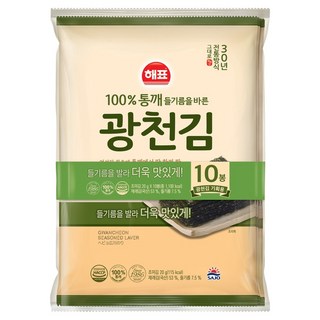 Haepyo 廣川海苔 全張 10片, 200g, 1個