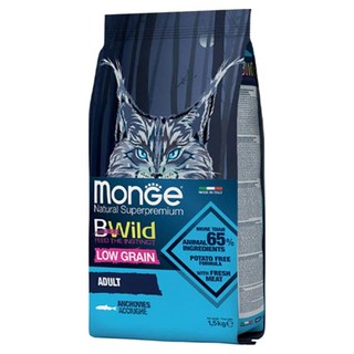 몬지 어덜트 캣 비와일드 로우그레인 건식사료, 혼합맛, 1.5kg, 1개