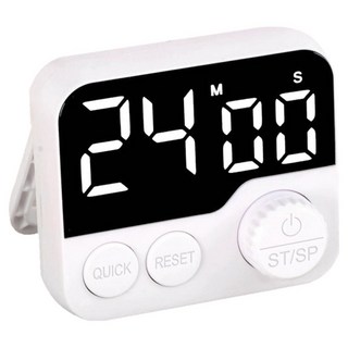 Meo 靜音LED旋鈕式廚房計時器, 白色, 1個