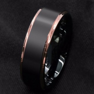 soosda 簡約黑色鎢鋼戒指
