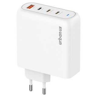 Urbanus GaN 140W A型 C型 4孔 PD PPS 多功能超高速充電器, 白色, 1個