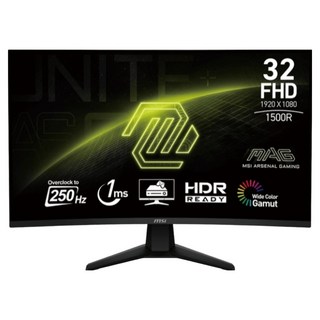 msi 微星 曲面電競顯示器 VA 250Hz 1500R/1ms/HDR Ready, 31.5吋, MAG 32C6X