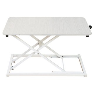 小麥購物 可折叠多功能站立式電腦升降桌 單層無極限氣壓桌 L1201, 白色