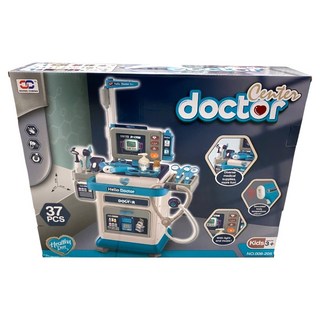 雄城玩具 仿真醫療護理工作台手推車醫生組家家酒 8205, 混和顏色, 1套