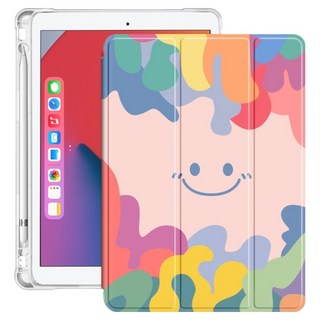 Cashrich 平板電腦 微笑設計 3段式 智慧型保護套, 類型10, 1個