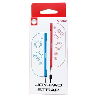 AKiTOMO 阿吉托摩 Switch2 Joycon 手繩配黑挂繩, 紅色 + 藍色, 2個, AKSW-349