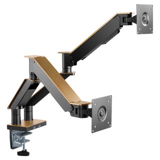 nexi 氣壓式雙螢幕支架 NX1203, 香檳金, 1個