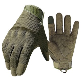 카페레이서 오토바이 클래식 너클가드 장갑 양손착용 세트 D타입, 올리브