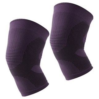 LEADER X 台灣製 防護升級鋅石墨烯護膝, 1組, 黑紫色