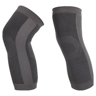 LEADER X 台灣製 竹碳石墨烯能量機能護膝, 1組, 黑灰色
