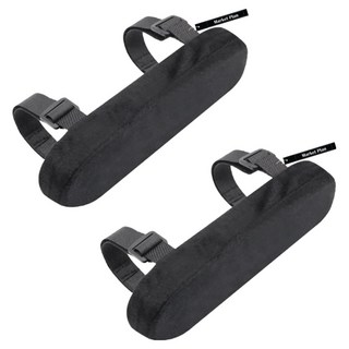 마켓플랜 미끄럼방지 라운더리 팔걸이 쿠션 2p, 블랙