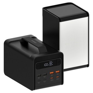 어반어스 대용량 초고속충전 PD 65W 80000mAh LED 랜턴 차박 캠핑용 보조배터리 멀티단자, 블랙, UB-PA80LPQ