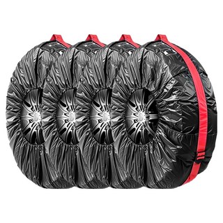 레인윙스 타이어 보호 보관백, 레드, 4개