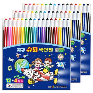 지구화학 슈퍼 색연필, 16색, 3개