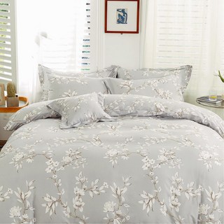 E-ROU 伊柔寢飾 銀離子防蟎抗菌天鵝絨床包 + 枕套 2個 台灣製