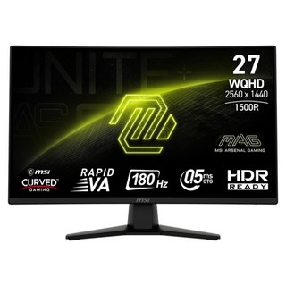 msi 微星 曲電競螢幕 2K 180Hz/1500R/HDMI x 2.DP/0.5ms/VA, 27吋, MAG 274CQF
