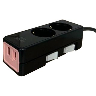 NEMOTAP The Slim 10W 獨立開關2孔延長線 SY-SB2 USB, 深灰色, 1個, 1.2m