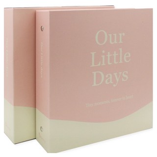 비팬시 리틀데이즈 바인더 중형 접착식 포토앨범, 베이비핑크, 50매