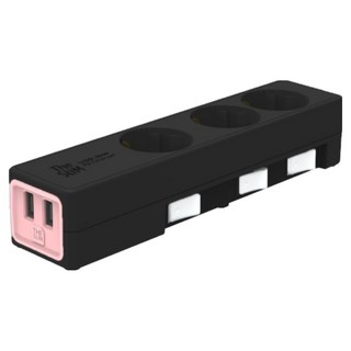 NEMOTAP The Slim 10W 獨立開關3孔延長線 SY-SB3 USB, 深灰色, 1個, 1.2m