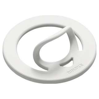 Ringke 雙磁吸矽膠環雙面磁吸MagSafe手機支架, 白色, 1個