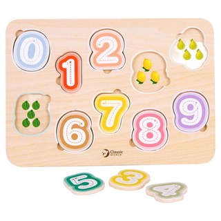 Classic WORLD 客來喜 數字筆畫學習板 54433, 1個, 10片