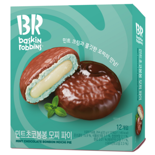 배스킨라빈스 민트초코봉봉 모찌 파이 12p, 1개, 264g