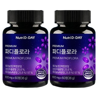 뉴트리디데이 파디플로라 흑마늘생강 4개월분, 2개, 60정