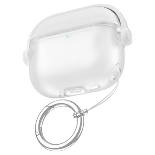 Myban 防丟耳機 AirPods 半透明矽膠保護殼 AirPods 4, 白色, 1個, 單一商品