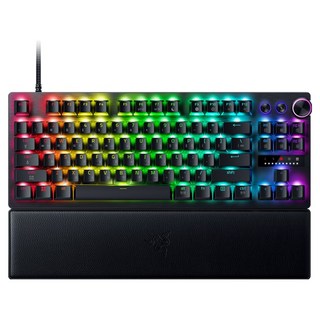 RAZER 雷蛇 Huntsman V3 Pro TKL 8KHZ KR 無數字鍵盤, 黑色, RZ03-0552, 製造商軸