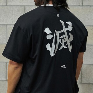 UFCSPORT 남성용 귀멸의 칼날 멸 메가핏 베이스볼 저지 반팔 티셔츠 U2SSW2381BK