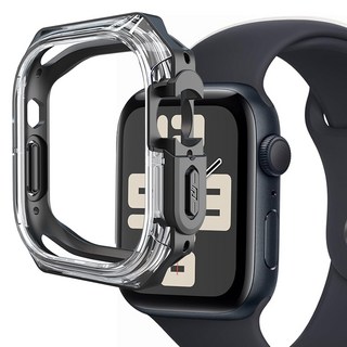 스페이스쉴드 TPU PC 러기드 핏 범퍼 케이스, 블랙, 1개