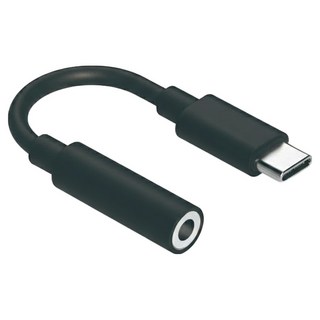 아이리버 USB C타입 to 3.5mm 고해상도 DAC 칩 내장 이어폰 헤드폰 마이크 AUX 연결젠더, 1개, 블랙, 12cm