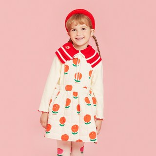 BEBE DE PINO 滿版鬱金香圖案棉質洋裝 BP34OP419