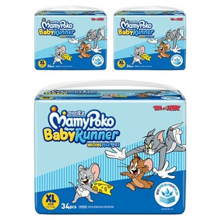 마미포코 베이비러너팬티 팬티형 기저귀 남여공용 특대형, 102매, 5단계