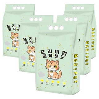 메디펫 고양이 매직 프리미엄 두부모래, 10L, 5개, 녹차향