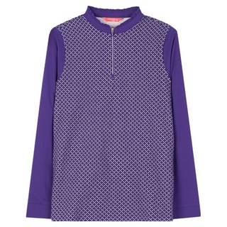 Crocodile 鱷魚 LADY 女士半拉鍊格紋圖案T恤 CLBWTS202