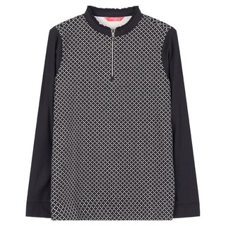 Crocodile 鱷魚 LADY 女士半拉鍊格紋圖案T恤 CLBWTS202