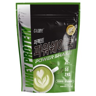 CALOBYE Perfect Power Shake 乳清蛋白粉 WPC 抹茶拿鐵口味 蛋白質補充劑 蛋白質, 2kg, 1個