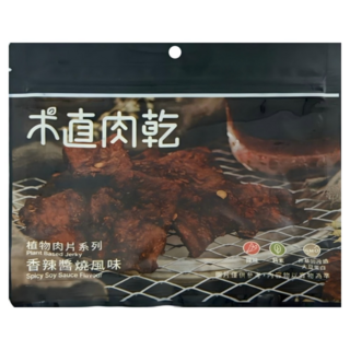 富貴香 木直肉乾 純素 香辣醬燒風味, 100g, 1個