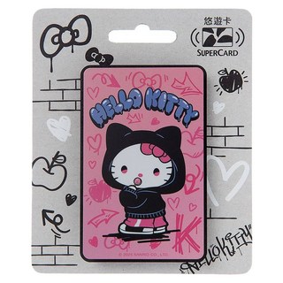 EASYCARD 悠遊卡 三麗鷗街頭風 SUPERCARD悠遊卡, 1個, HELLO KITTY