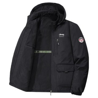 지프스피릿 남녀공용 기모안감 후디 패딩사파리