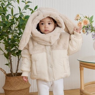 베베나인 아동용 바니 후드 패딩