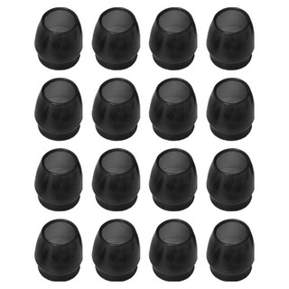 마메 미끄럼방지 투명 의자발 커버 블랙 16p, 1개