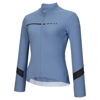 WILLI 여성용 빌리 패턴 포인트 자전거 기모 긴팔 져지