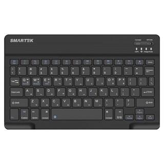 스마텍 초슬림 충전식 미니 저소음 C타입 블루투스 무선 펜타그래프 키보드, 무접점, Black, STBK-4000