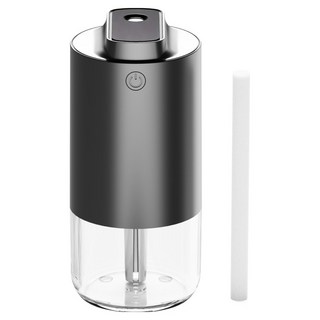 누아트 안개분사 미스트 저소음 휴대용 가정용 탁상용 LED 무선 미니 초음파 가습기, 블랙